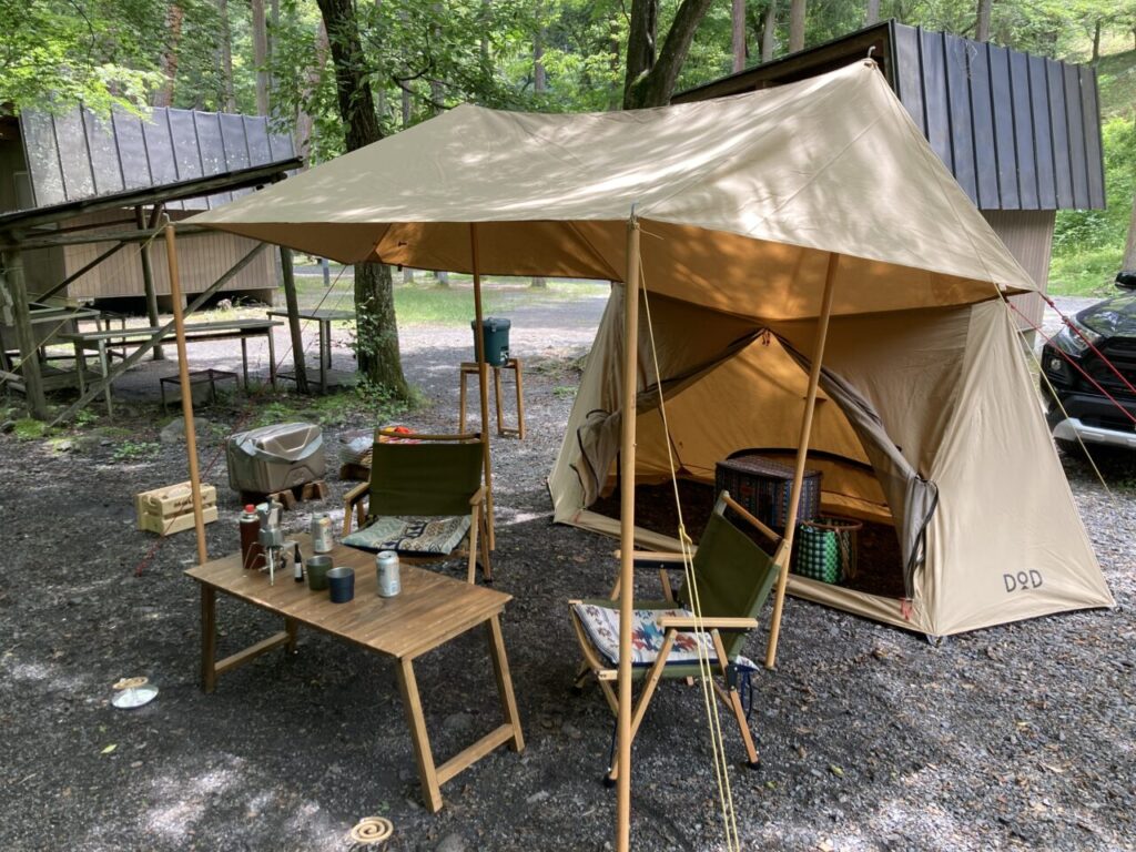 平野田休養村キャンプ場のキャンプサイト